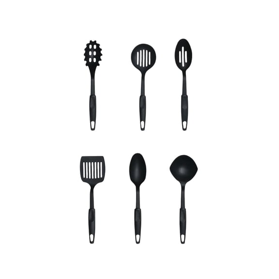Kitchen Utensil Set 6 Piece Non Stick Cooking Tools with Spatula Ladle Kitchen Accessories for Cookware Pots Pans Home Food Preparation 11.02X3.35X2.36 Inches