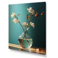 thumbnail image 2 of Designart "Tranquil Turquoise Floral Vase I" Flowers Wall Art Living Room, 2 of 7