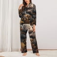 thumbnail image 2 of Hirioo Cute Fallen Leaf Koala for Women's Pajama Sets 2 Piece Pjs Women's Long-Sleeved Pajama Set Button Down Sleepwear,S-XXL-X-Large, 2 of 7