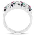 thumbnail image 2 of 1.56 Carat Genuine Multi Stones .925 Sterling Silver Ring QJ Model, 2 of 3