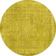 thumbnail image 1 of Ahgly Company Indoor Round Persian Yellow Traditional Area Rugs, 4' Round, 1 of 4