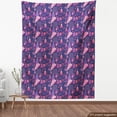 thumbnail image 3 of Geometric Sofa Upholstery Fabric by the Yard, Christmas Themed Polka Dots Stars Snowflakes Triangles and Zigzags, Decorative Fabric for DIY and Home Accents, Dark Indigo Coral Pink by Ambesonne, 3 of 4