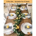 thumbnail image 4 of 13 Inch Round Placemats Set of 4, Orange Blue Grey Pumpkins Fall Non Slip Heat Insulation PP Table Mats, Thanksgiving Botanical Vintage Washable Place Mats for Kitchen Dining Party Table Decor, 4 of 7