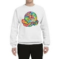 thumbnail image 2 of Wild Bobby Rainbow Painted I've Got The Whole World Dean Russo Design Inspirational/Christian Unisex Crewneck Sweatshirt, White, Large, 2 of 6