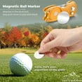 thumbnail image 3 of Golf Divot Tool with Magnetic Ball Marker, Divot Repair Tool, Foldable Fork - Fix Divots, Clean Clubs and Cleats, U Shape Bottom Club Holder, Orange, 3 of 9