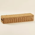 thumbnail image 2 of Lazsy Rattan Storage Box with Lid   Rattan Storage Box Rectangular Lidded Wicker Basket for Tabletop, Bedside Table, Dark Brown, 2 of 10