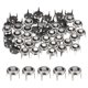 thumbnail image 1 of Uxcell 80Pcs Remaches de Rhinestone 0.24"x0.31" Cobre para Manualidades Plata Gris, 1 of 7