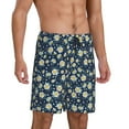thumbnail image 2 of Wukai Daisy Floral B Men’s Short Pajama Pants With Pockets Soft Sleep Pj Shorts for Men-Medium, 2 of 6
