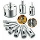 thumbnail image 1 of Juego de accesorios para sierras de corona de diamante, para vidrio, baldosas, cerámica, mármol, porcelana, broca de acero inoxidable al carbono de 8-50 mm, 10 piezas, 13Thirteen, 1 of 4