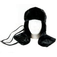 thumbnail image 4 of Sakkas Dab Unisex Faux Fur Chin Strap Removable Face Mask Winter Cold Trooper Hat - 2-Navy - One Size Regular, 4 of 11