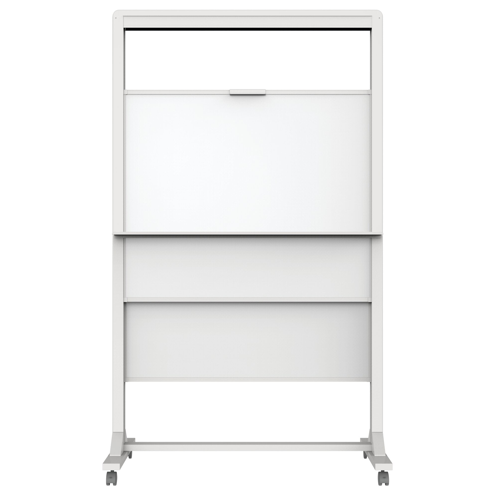 Quartet Motion Dual-Track Mobile Magnetic Dry-Erase Easel, White