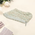 thumbnail image 3 of Unique Bargains 1 Pc Floral Quilted Clutch Makeup Bag for Travel Vacation Yellow Polyester, 3 of 5