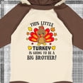 thumbnail image 4 of Inktastic This Little Turkey is Going to Be a Big Brother Boys Long Sleeve Baby Bodysuit, 4 of 5