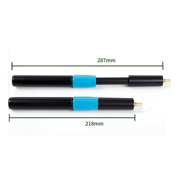 Expandable Snooker Black Eight Billiard Cue Extension Rod Telescopic Extension Handle, Suitable for A Variety Of Cue Sizes Blue 8-inch telescopic round tooth extension handle (one piece)