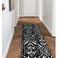 thumbnail image 2 of Garland Rug Denali Polypropylene Black/White Indoor Runner Rug, 2' x 7', 2 of 6