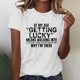 thumbnail image 4 of mfyjkho Tops Para Mujer, Blusa De Manga Corta Para Mujer Con Estampado De Letras Divertidas Para El Trabajo En Verano Tops Y Blusas Para Mujer Xxl, 4 of 8