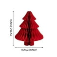 thumbnail image 3 of (Clearance) pdqouc Paper Christmas Tree 3D Honeycomb Centerpiece Xmas Paper Tree Decoration Green Red Neutral Color Honeycomb Tree Table Decor for Table Mantel Fireplace Party Holiday Decor, 3 of 4