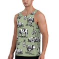 thumbnail image 2 of KLL Farm Cows Print Men's Muscle Gym Workout Stringer Tank Tops Bodybuilding Fitness T-Shirts Tank Tops Men-XX-Large, 2 of 7