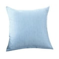 thumbnail image 2 of Holloyiver Linen Decorative Throw Pillow Covers, Classical Square Solid Color Pillow Cases,15.7 x 15.7 Inches Farmhouse Cushion Covers for Sofa Couch Bed & Car, Living Room (Blue), 2 of 5