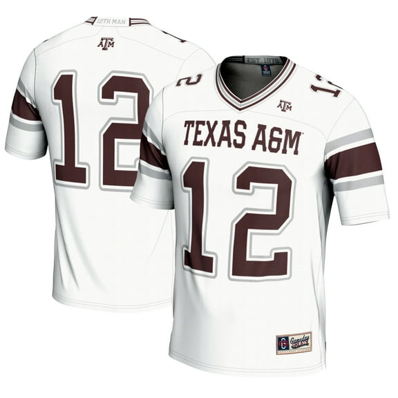 Men's GameDay Greats #12 White Texas A&M Aggies Football Lightweight Fashion Jersey