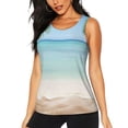thumbnail image 1 of Fotbe Starfish in Beach Blusas Sin Mangas para Mujer – Estilo Casual, Corte Suelto, Slim-Fit, Cuello Redondo Deportivo, Tops de Verano para Gimnasio y Yoga-Small, 1 of 7