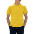 thumbnail image 2 of BUWTTED T Shirts for Man Solid Color Short Sleeve Basic Tops Slim Fit Stretchy Loungewear Summer Casual Yellow Shirt XL, 2 of 4