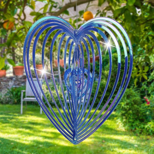 Wind Spinners Scare Birds Away Heartshaped Wind Sculptures High