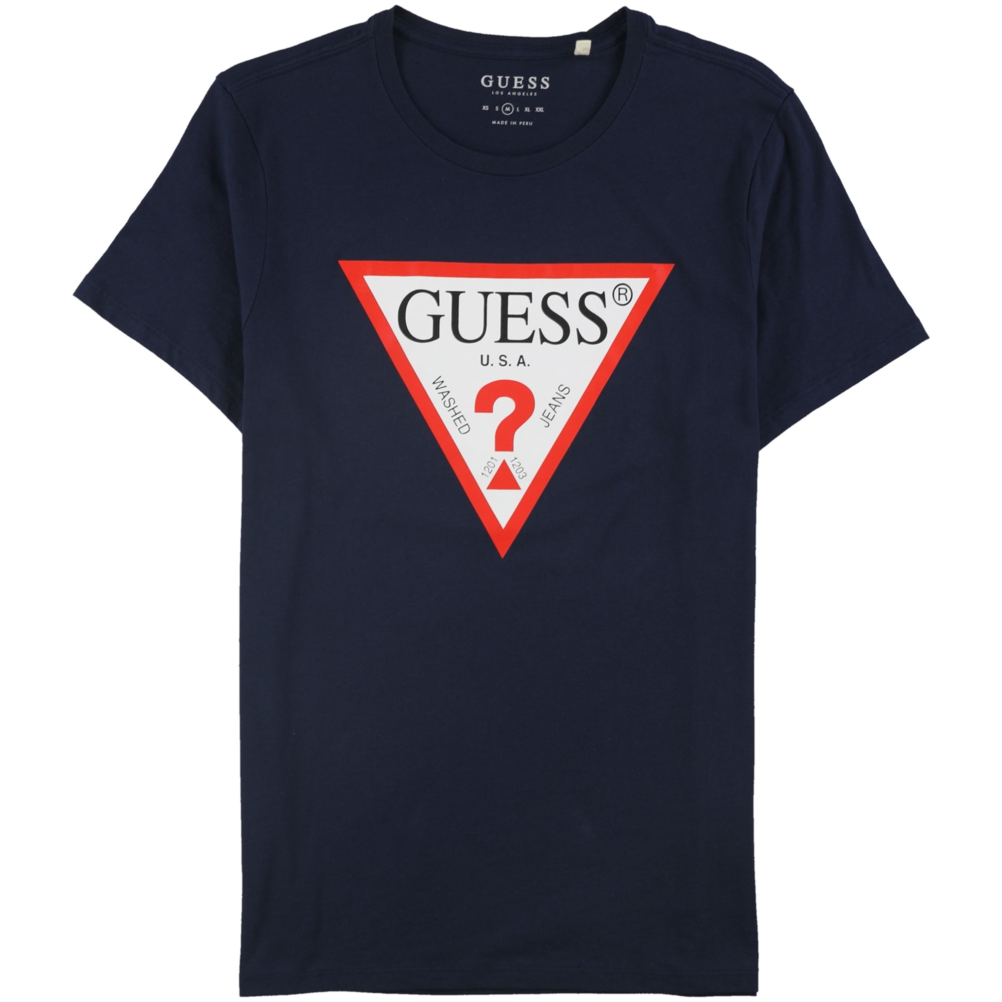 GUESS Camiseta grafica Tri Logo para hombre azul mediana Guess Camiseta grafica Walmart en linea