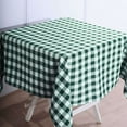 thumbnail image 2 of Efavormart 54" Square WHITE / GREEN Checkered Wholesale Gingham Polyester Linen Picnic Restaurant Dinner Tablecloth, 2 of 10