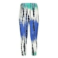 thumbnail image 5 of Women's Stretch Capri Leggings Under Tunic Tops and Dress Graphic Print Beach Capris Cropped Pants Underpants (XL, Blue), 5 of 5