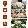 thumbnail image 6 of Spring Flower Botanical Round Tablecloth 55-60 Inch Round Fitted Table Cloth with Elastic Edge, Watercolor Floral Summer Vintage Waterproof Table Cover Protector for Outdoor Picnic Party Dining, 6 of 6