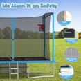 thumbnail image 3 of 8 ×12FT Large Trampoline for Kids and Adults, SHINPT Outdoor trampoline with 2 Basketball Hoops, Big Trampoline with 360° Safety Net, Kids Trampoline Outdoor with Football Net with 1600LBS Capacity, 3 of 8