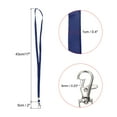 thumbnail image 2 of Uxcell Flat Lanyards, Neck Strap Swivel Hook Name Tag Badge Holder Navy Blue 5 Pack, 2 of 5