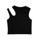 thumbnail image 2 of Camiseta sin mangas de cuello redondo para niñas, blusas lindas de color sólido, blusa deportiva holgada con agujeros, camiseta para niñas, 2 of 5