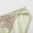 thumbnail image 6 of VONCOS Sheer Mesh Thong for Women Low Rise Floral Lace Underwear, Green Stretchy Comfort Fit Panties for Everyday,Size M, 6 of 8