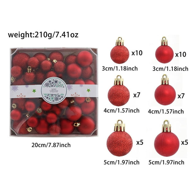 BotaniNest Clear Glitter Hanging Shatterproof Baubles For Home
