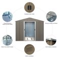 thumbnail image 5 of Royard Oaktree UV Protection Metal Outdoor Storage Shed with Air Vent 6 x 7.74 x 65.71, Gray, 5 of 7