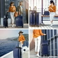 thumbnail image 6 of Virtu 4 Piece Hardshell Exapandable Luggage Set, Spinner Luggage Suitcase Set, Navy Blue, 6 of 9