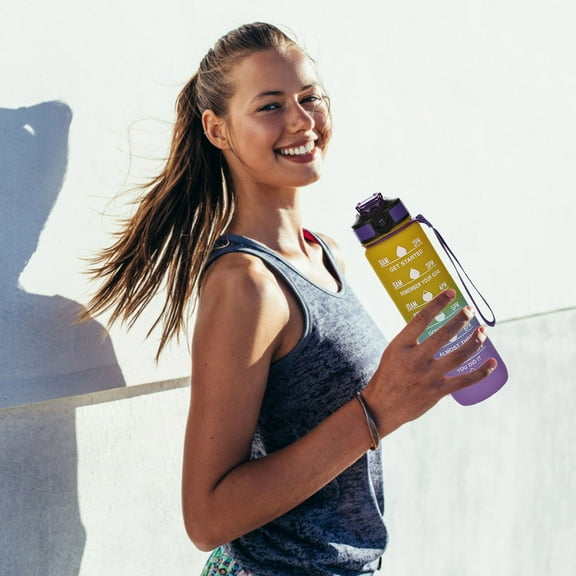 JeashCHAT Water Bottle 32oz Squeezing Ejection Opening BPA Free With Leakproof Wide Mouth And Fast Water Flowing For Outdoor Sport Clearance