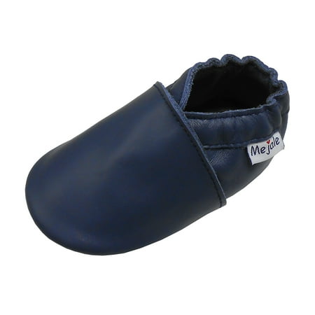 

Mejale Baby Infant Toddler Shoes Slip-on Soft Sole Leather Moccasins Pre-Walkers(6-12 Month) Blue
