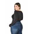 thumbnail image 3 of Body basico de manga larga Roman Fashion /Tallas Extras, 11905 (Negro) negro 42, 3 of 6