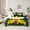 Green Yellow, variant on jejeloiu Rugby Ball Helmet 7-Piece Twin Bedding Sets,Football Sport Games Bedding Comforter Set For Kids Reversible
