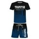thumbnail image 1 of Adult Breathable Short Sleeved Shorts With Ink Wash Style Loose Fitting Pullover Two-piece Set, 1 of 3