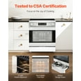 thumbnail image 6 of VEVOR 30 in Electric Range Oven, 4.8 Cu. Ft. Capacity Compact Freestanding Oven, Stainless Steel Kitchen Stove, with 4 Cooktop Burners, Timer, Easy Reach Racks, Storage Drawer, Light(No Power Cord), 6 of 9