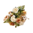 thumbnail image 2 of 1Stem Artificial Camellia Rose Household Imitation Indoor Flowers For Home Decor Yellow, 2 of 5