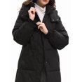 thumbnail image 3 of Katigan Long Puffer Jacket for Women Thickened Winter Coat Hooded with Deep Pockets Warm Winter Jacket Classic Black XXL, 3 of 6