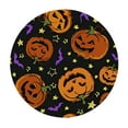 thumbnail image 4 of HAOXIT Pumpkin Bat Orange Scary Halloween Round Fitted Table Covers Elastic Edge Circle Tablecloth for Dining Party Holiday Fits Round Table 38"-42, 4 of 8
