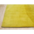 thumbnail image 6 of EORC Yellow Hand-Tufted Wool Contemporary Swirl Rug, 5' x 8'-Color:Yellow,Material:Wool, 6 of 9