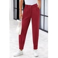 thumbnail image 4 of Womens Summer High Waisted Ankle Length Trouser Slacks With Pockets, 4 of 17