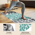 thumbnail image 4 of Simple Petal Shaped Geometric Floral Pattern Hot Yoga Mat Towel Non Slip for Hot Yoga - Quick-Drying Yoga Mat Cover with 4 Corner Pockets with Travel Bag - Hot Yoga Towel Non Slip 74"x26", 4 of 6